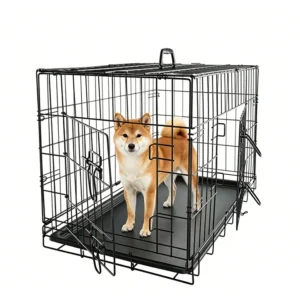 High Quality Eco Friendly Metal Iron Wire Foldable Dog Crate Powder Coated Nature Pressure Large Size (24-48″) Pet Kennel