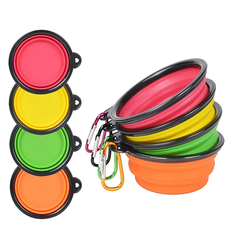 High Quality Eco friendly Portable Plastic Travel Feeder Collapsible Dog Bowl and Stand