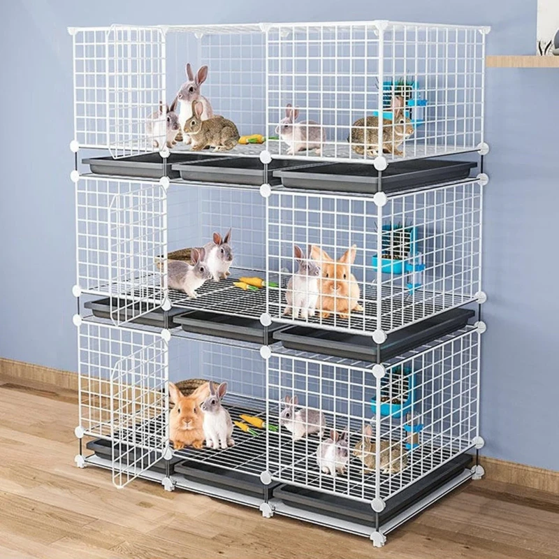 High Quality Foldable Stainless Steel Welded Mesh Animal Cage Portable Pet Crate for Dogs Cats Rust Proof Double Cutting Bending