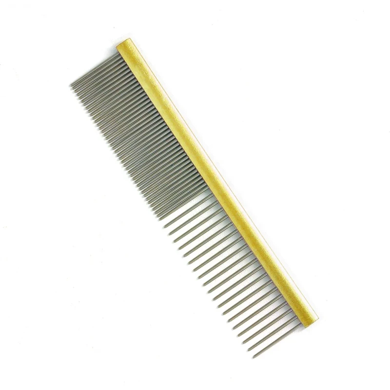 High Quality Grooming Salon Dog Pet Comb Pet Grooming Hair Brush Stainless Aluminum With Fine Pins Cleaning Long Hair
