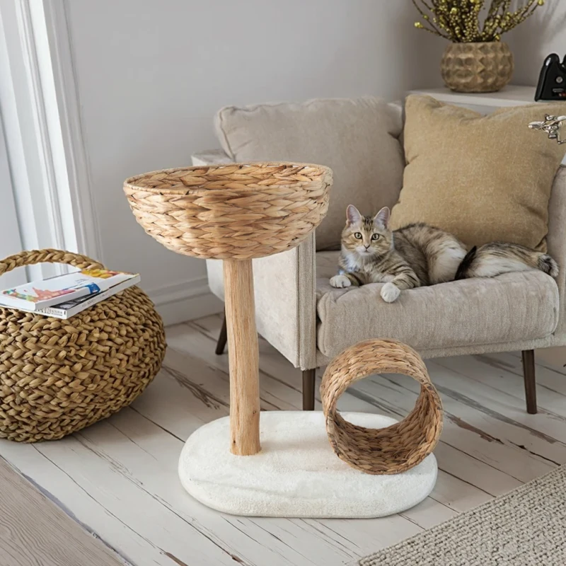 High Quality Indoor Wooden Scratcher Tower Cat Climbing Tree Modern Luxury Cat Climbing Tree