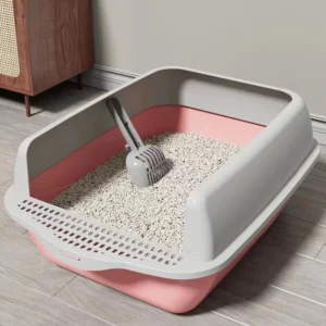High Quality Large Cat Litter Toilet PP Material Easy Clean Cute Design Cat Litter Box with 65L Capacity for Cats