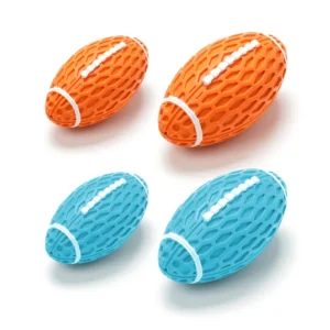 High Quality Luxury Anti Bite Rugby Rubber Pet Dog Ball Toy Eco Friendly Waterproof Interactive Squeak Toy
