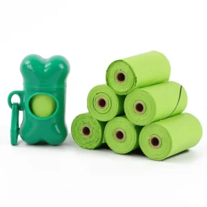 High Quality Orange Plastic Waste Dispenser Dog Eco Friendly Pet Disposable Bags with Handle Poop Bag