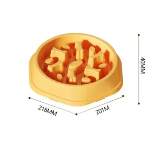 High Quality PP Slow Feeding Bone Shape Food Slow Feeder Cat Dog Bowl Pet Bowl With Slip Small
