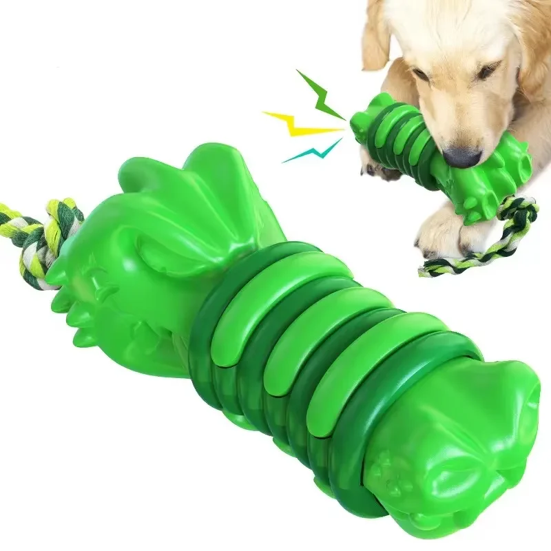 High Quality Pet Dog Training and Playing Squeaky Chew Bite Interactive Chewing and Cleaning Teeth Pet Dog Toy