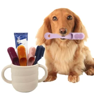High Quality Pet Safe Silicone Grooming Tool for Dogs and Cats Soft Pet Finger Toothbrush Chew Toy for Bathroom Use