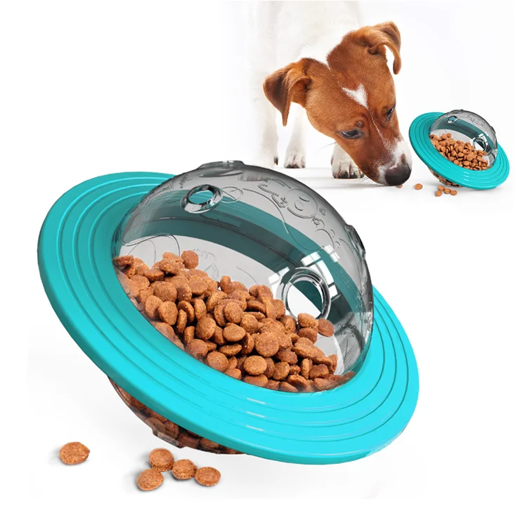 High Quality Plastic Fashion UFO Dog Treat Dispenser Toy for Dogs Interactive Slow Feeder Puzzle Pet Toy