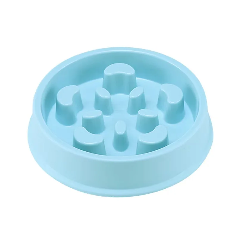 High Quality Plastic Slow Feeder Dog Bowl Non Slip Pet Eating Bowl with Non Slip Bottom for Camping for Cats