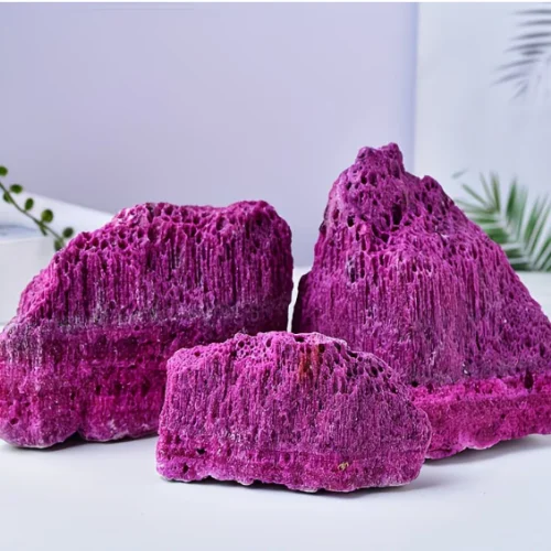 High Quality Polished Red Ruby Raw Crystal Rough Stone Bulk Fish for Aquarium Landscaping Garden Feng Shui Decorative