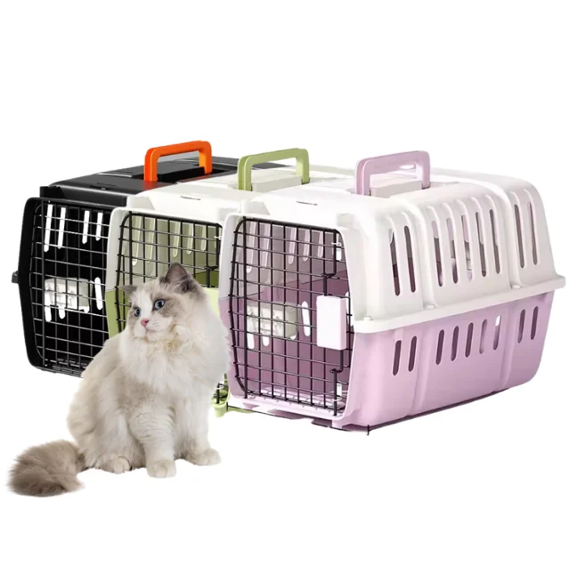 High Quality Portable Airline Crate Easy Install Handle Cat Carrier for Travel for Outings and Consignment Transportation