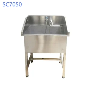 High Quality Practical Sink 304 Stainless Steel Mop Sink with Faucet & Sidesplashes for Pet Cleaning & Bath