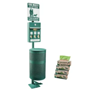 High Quality Rustproof Metal Standing Dog Waste Disposal Storage Bucket with Eco Friendly Large Capacity for Pet Park Use