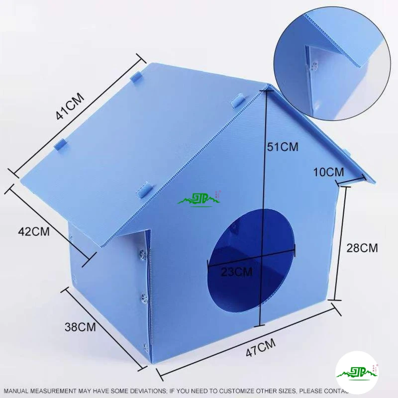 High Quality Waterproof Eco Friendly PP Pet House Cat Litter Box Furniture with Customizable Size Reusable and Stackable Design