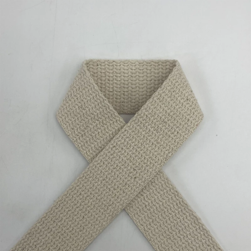 High Strength 100% Cotton Duck Webbing Herringbone Pattern Eco Friendly Reinforced Edge for Pet Collars Leashes and Harnesses