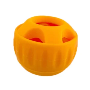 High Temperature Resistant Silicone Dog Treat Dispenser Ball Easy Open Rotatable Design Reusable with Homemade Pet Snacks