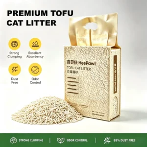 High-grade Food Grade Pea Fiber Pure Tofu Cat Litter Low Dust Flushable Eco Friendly Fast Tight Solid Clumping Cat Litter