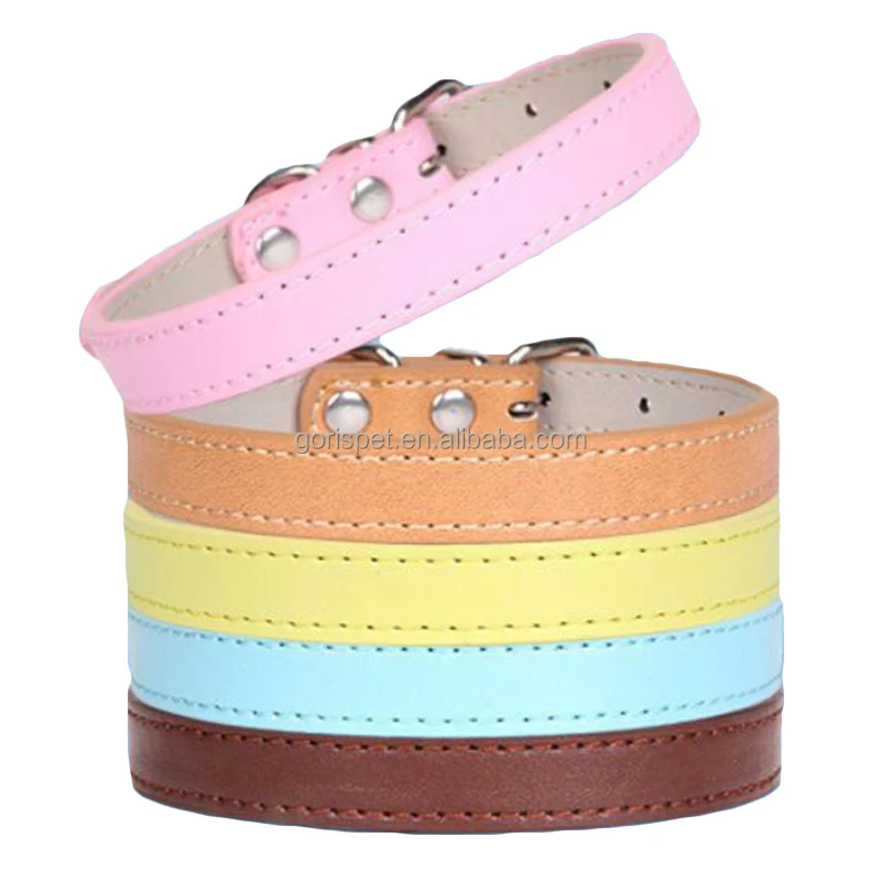 High quality PU Classic Dog Collar 16 Colors Available Small Size Detachable Animal Print Pet Accessory