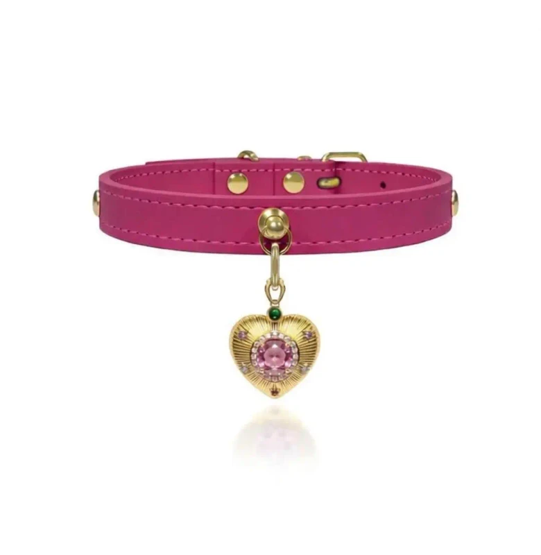 High quality Pet Collar Hardware Leather Pet Collars Leashes DIY Pet Collar Replaceable Pendants DIY Pet Collar Cat Dog Collar