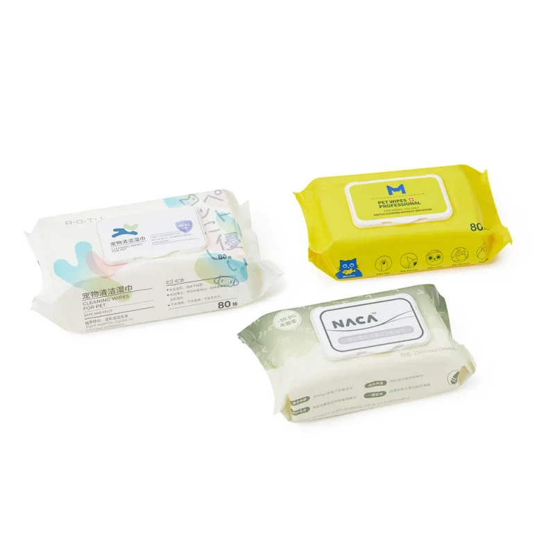 High quality cat wet wipes bathing wipes pet wipes for paws organic