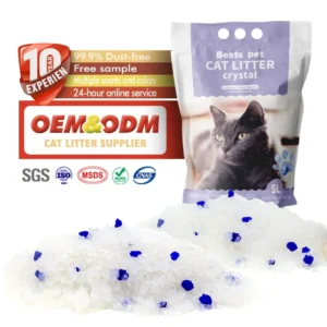 Highly Absorbent Biodegradable Flushable Eco Friendly Silica Gel Crystal Cat Litter 99% Dust-Free Strong Odor Control