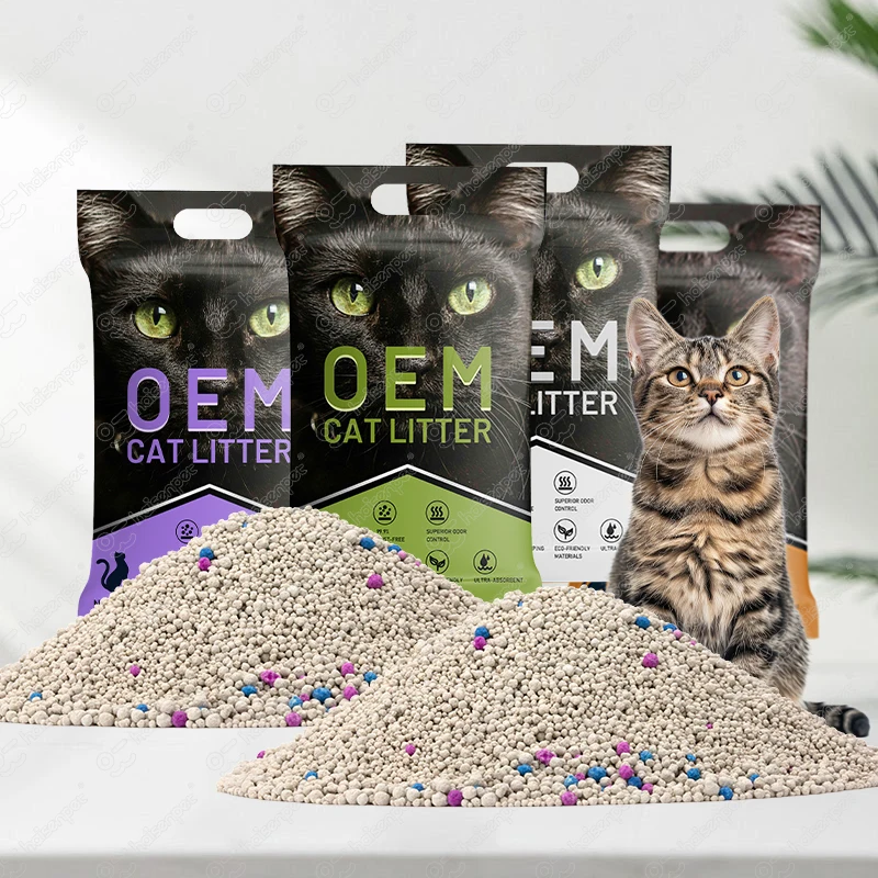 Highly Absorbent Low Dust Odor Control Strong Clumping Bentonite Cat Litter