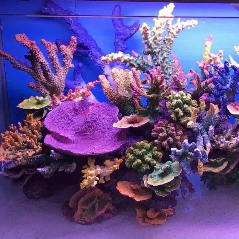 Home Decor Supplier Fish Tanks Resin Coral Reef Aquarium Coral Custom Interior Sculpture for Fish Tank Aquarium