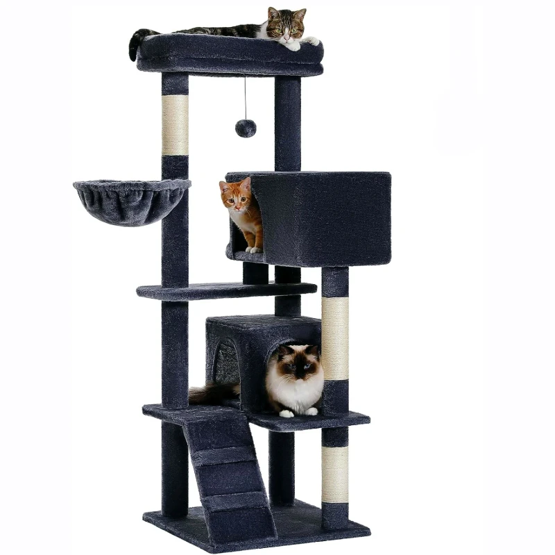 Home Furniture Cat Tree Pets Hammock Sisal Cat Scratching Post Climbing Frame Toy Cat Scratcher Tower