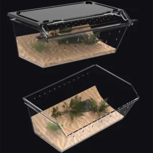 Horned Frog Insect Gecko Lizard Snake and Spider Breeding Cage Square Eco Friendly Modern Plastic Tank for Reptile Pets