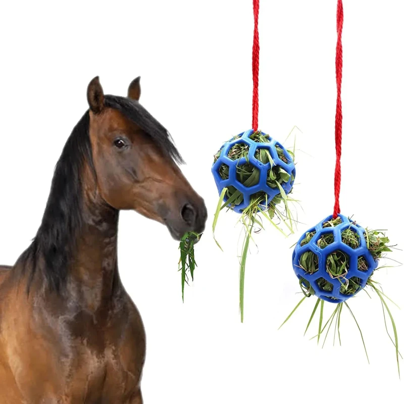 Horse Treat Ball Stable Hanging Feeder Toy Durable TPR Material Rounded Shape Multi Use Resistant Stretch Plastic Bowls
