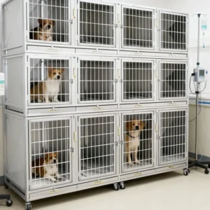 Hospital Specific Medical Multi Layer Stainless Steel Breathable Customizable Pet Cage for Dogs