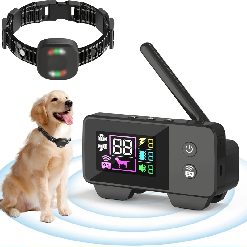 Hot Rechargeable Smart Waterproof Plastic Anti Barking Training Collar Automatic Beep Vibration Remote Control Safe for Dogs