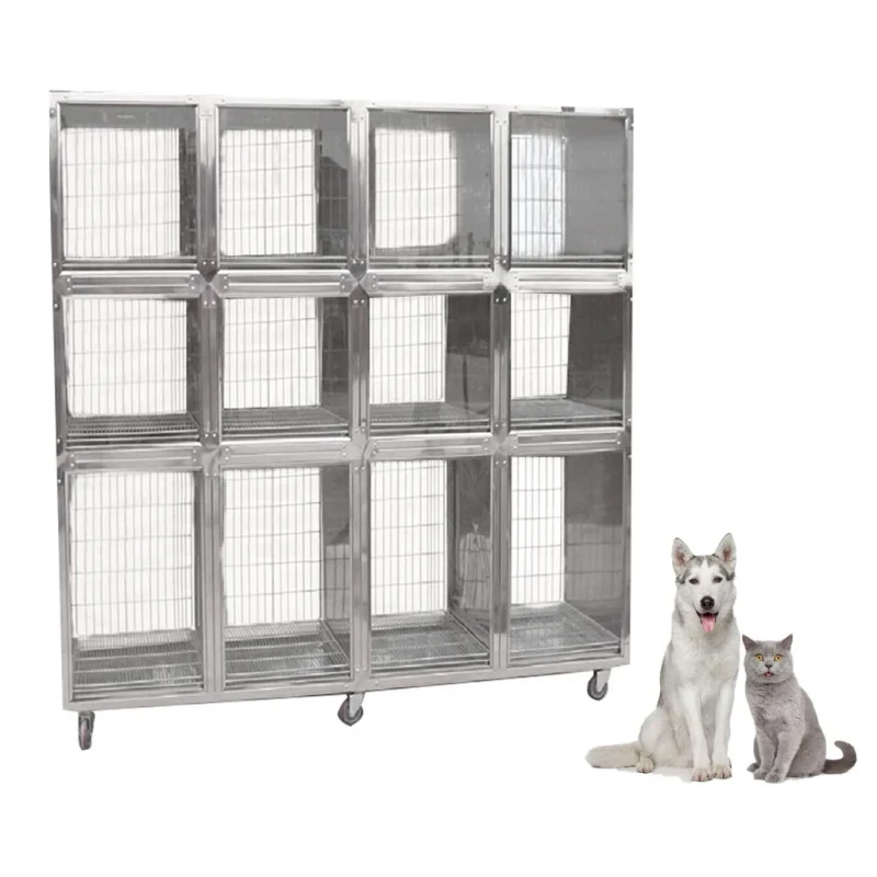 Hot Selling Healicom WTC 08 Veterinary Use Stainless Steel Pet Breeding Cage
