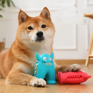 Hot Selling Silicone Interactive Squeak Interactive Toy Pet Chew Toys