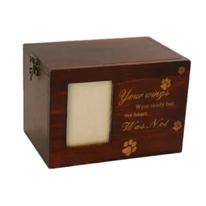Hot Selling Solid Pine Wood Shou Box Sacrifice Urn Coffin Memorial for Cats Dogs Premium Pet Caskets Urns Funeral Supplies for