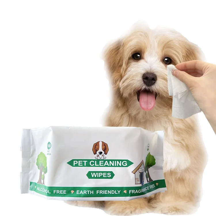 Hypoallergenic Pet Grooming Wipes Private Label Scented Deodorizing Thick Pet Bathing Wipes for Dogs & Cats Cleaning