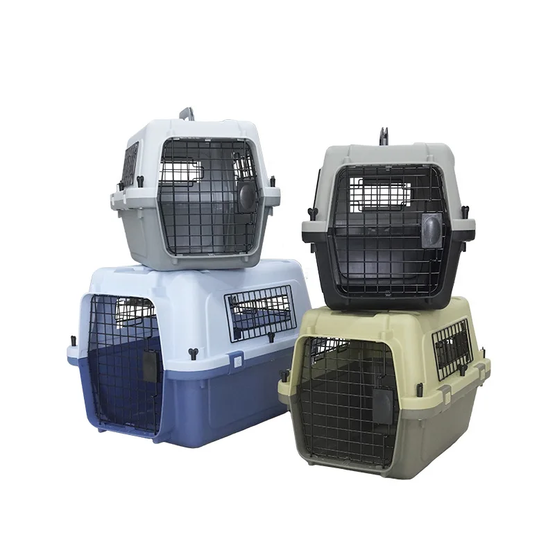 IATA Air Approved Pet Carrier for Cats & Dogs Durable Plastic Airline Pet Carrier Travel Dog Kennel