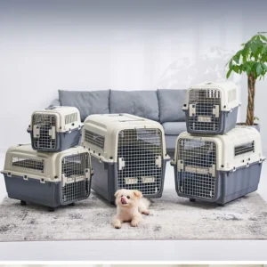 IATA Approved Luxury Pet Travel Carrier Labor Saving Airline Kennel for Dogs Cats