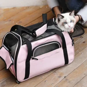 IATA Approved Pet Carrier 10kg Soft Sided Airline Travel Cat Dog Bag with 600D Oxford Fabric for Car Seats