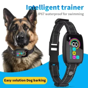 IP67 Waterproof Anti Barking Dog Collar Intelligent Automatic Bark Trainer Color Display Adjustable Sensitivity Anti Bark Collar