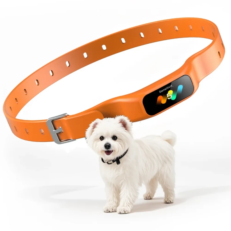 IP7 Waterproof Rechargeable Smart Anti Barking Training Dog Collar Touchscreen Dog Bark Collar for Small Dogs Beep Vibration