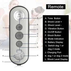 IPX7 Waterproof Electric Dog Collar 16 Levels Adjustable Shock USB Rechargeable Pet Training Supplies