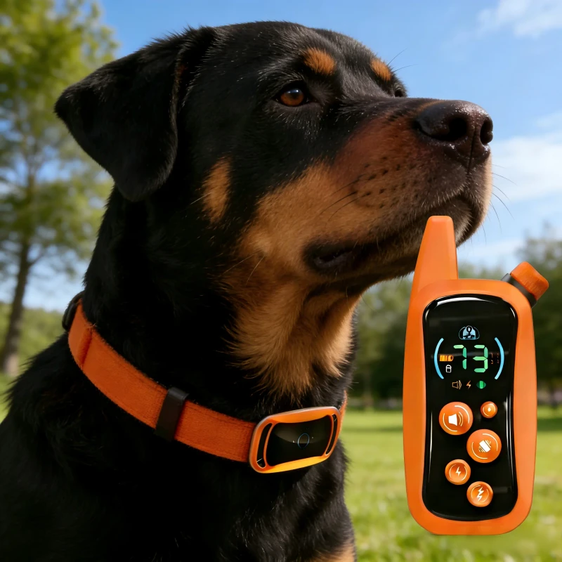 IPX7 Waterproof Rechargeable Electronic Dog Training Collar Remote Control 3500ft Range Beep Vibration Shock Modes Anti Bark
