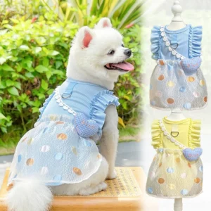 Ice Silk Super Elastic Love Bubble Skirt Pet Clothing Summer Cat and Dog Clothing