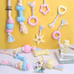In Stock Cute Shape Pet Dog Chew Toys with Rope Classic and Lovely TPR Tooth Cleaning Toy Simple Style Pet Toy Product