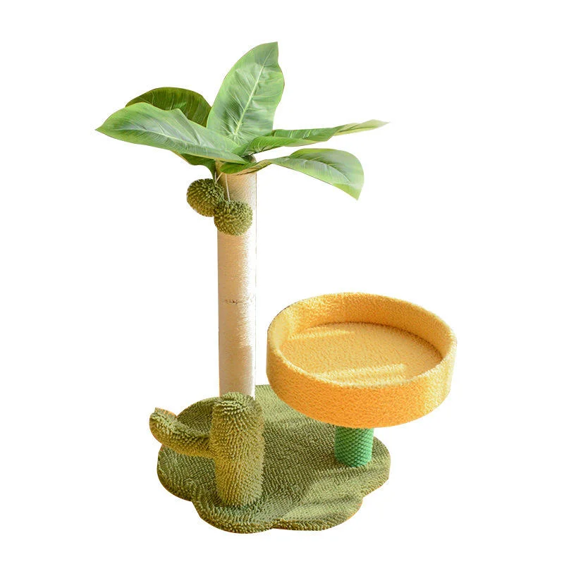 In Stock Large Sisal Green Cat Tree Tower Modern Climbing Frame Scratcher Solid Color for Living Room All Seasons