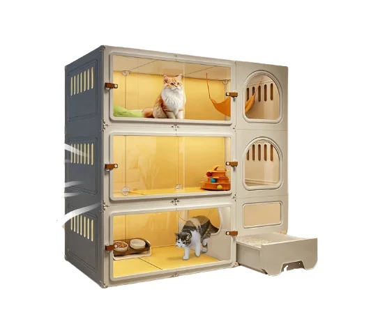 In Stock Luxury Cat Villa Pet House with Litter Box All in One Indoor Home Use for Cats
