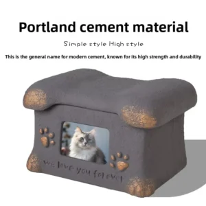 In Stock Luxury Handmade Bone Shaped Angel Pet Casket Urn for Puppy Cat Dog Kitten Memorial Cremation Ashes Box