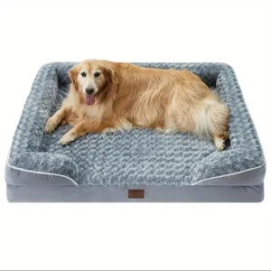 In Stock Pet Bed Luxury Orthopedic Dog Bed Memory Foam Anti Slip Pet Sofa with Robust Fiber Filling Solid Pattern Pet Supplies