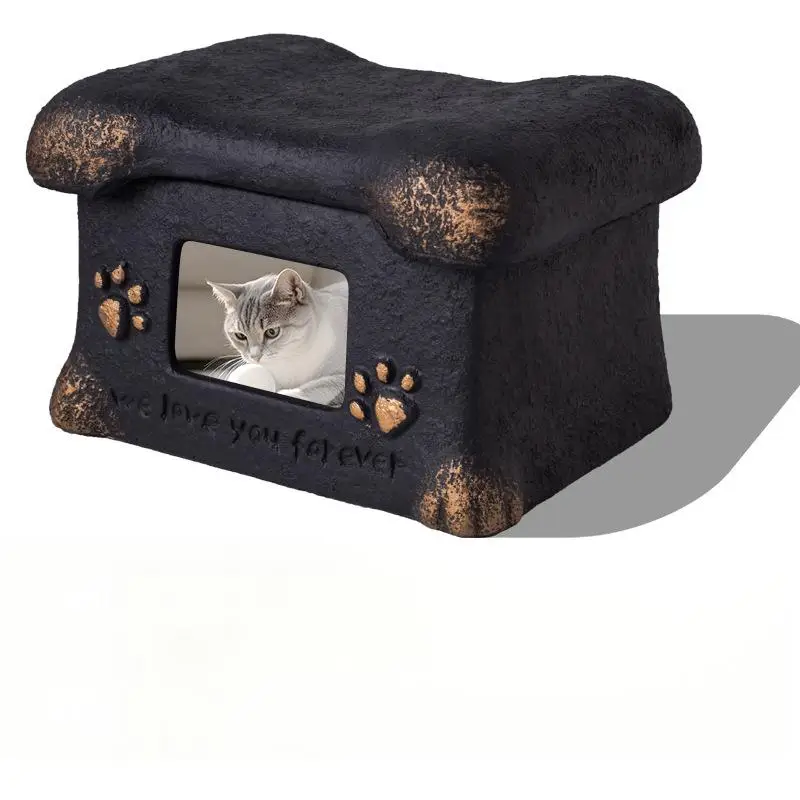In stock Angel Pet Funeral Urns Memorial Boxes for Dogs Cats Anti rust Cremation Coffins Pet Ashes Keepsake Urns